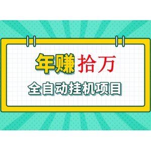 如何靠全自动挂机年赚10万[视频教程]